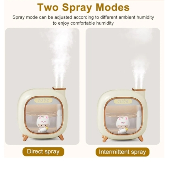 Beige Like New Humidifier Night Light with Cute Figurine - Picture 3 of 10